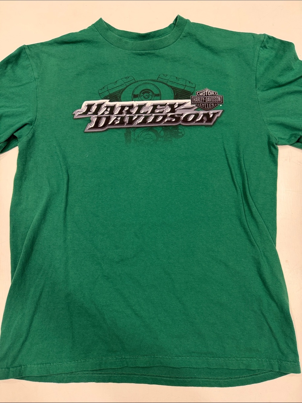 Harley-Davidson Green Short Sleeve Logo Tee